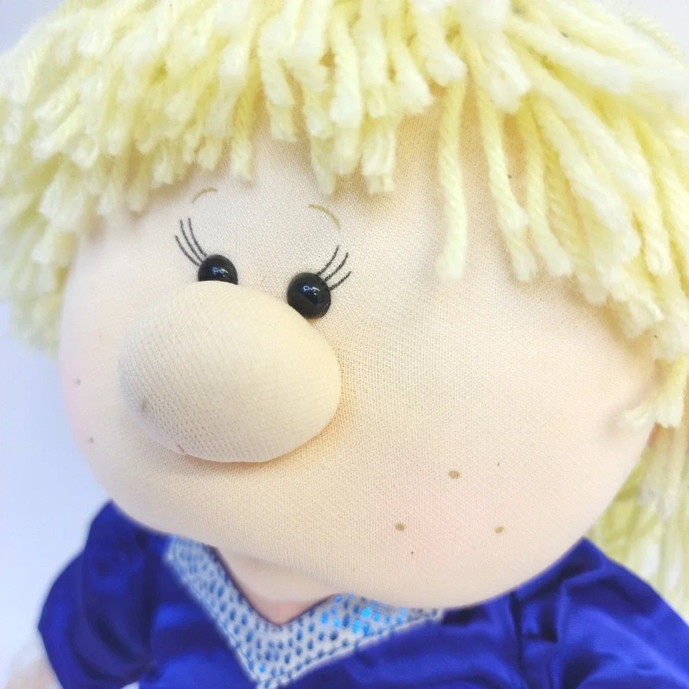 Grand Ole Opry The Opry Kids Plush Doll Blonde Yarn Hair‎ Blue Sequin Dress 12